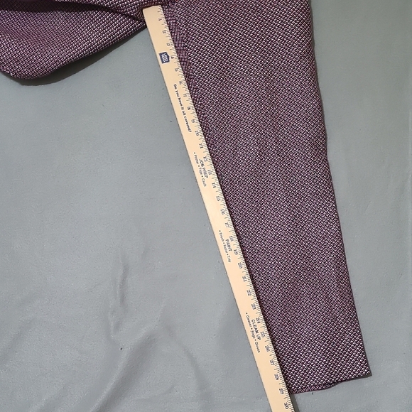 TALBOTS Women's Stylish Midrise Straight Leg REd & Blue Patterned Pants - Size 6 - Picture 11 of 13
